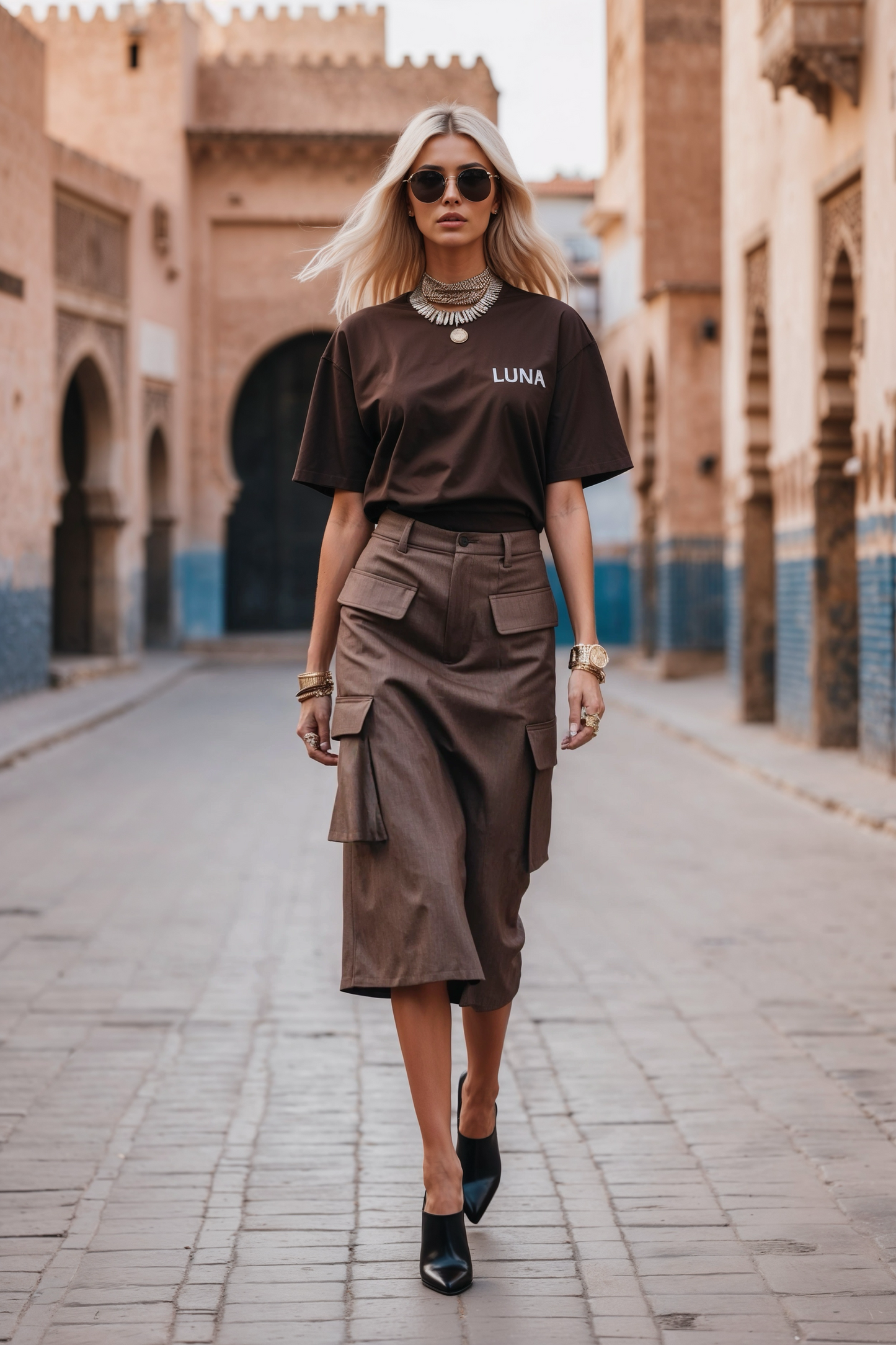 Cargo Mania Skirt in Brown