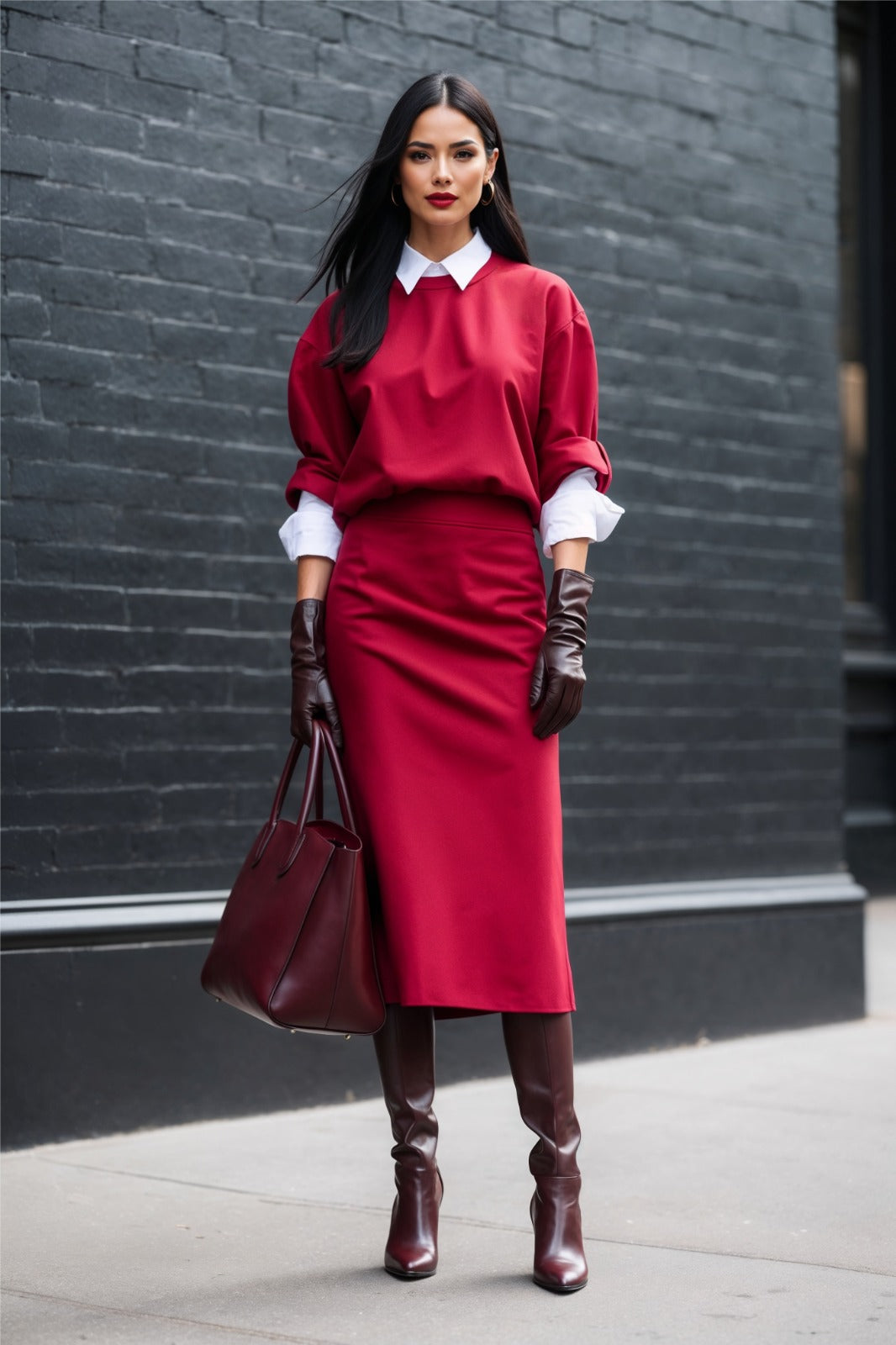 Brooklyn  Matching Separates in Red