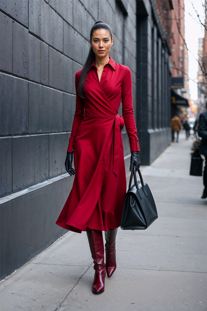 Das Lexington-Kleid in Rot