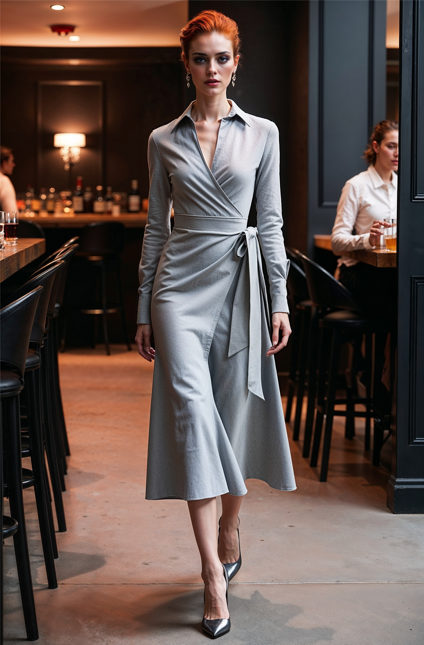 The Lexington Dress in Gray