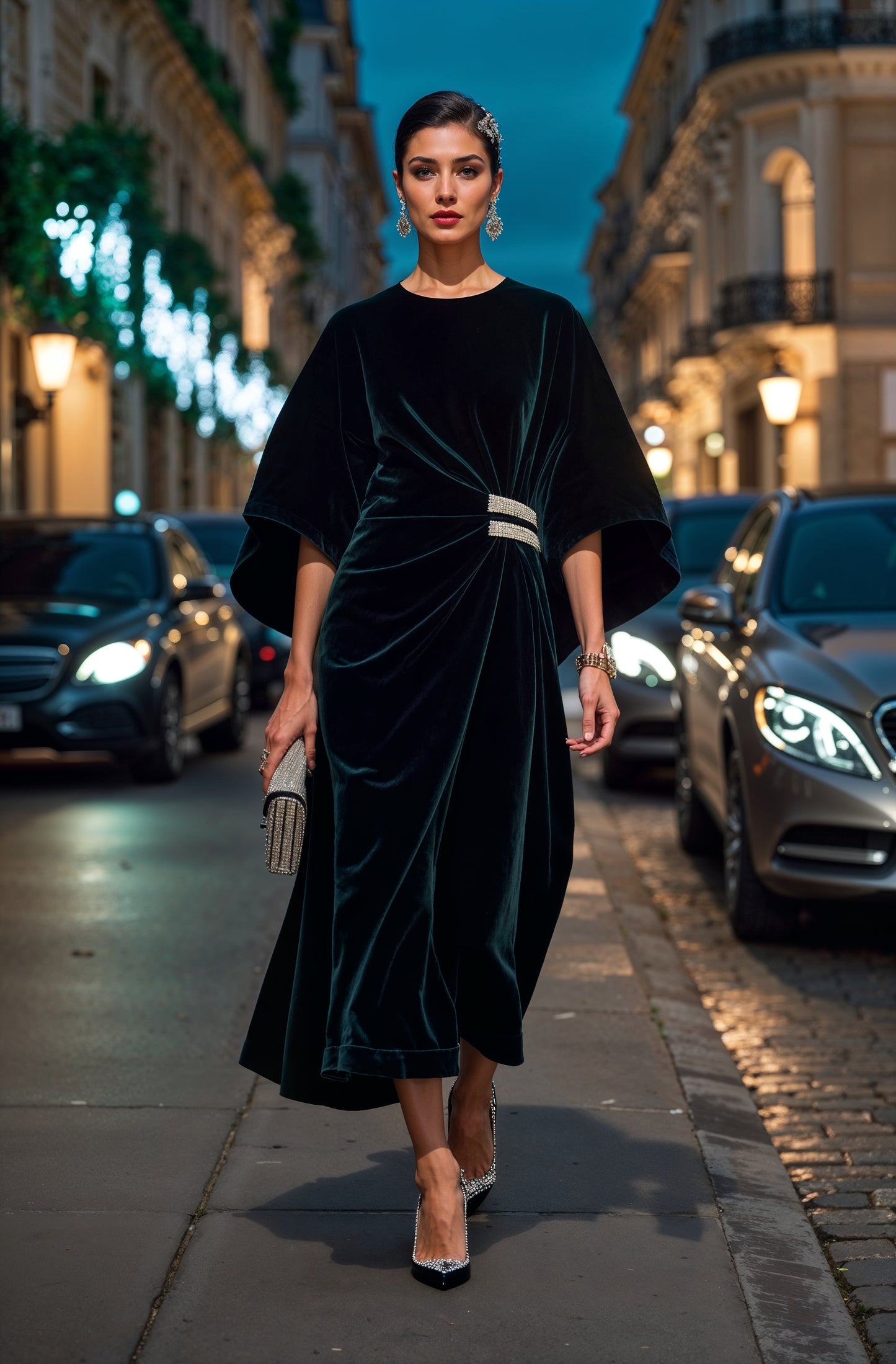 Lumière Velvet Dress in Black (limited edition)