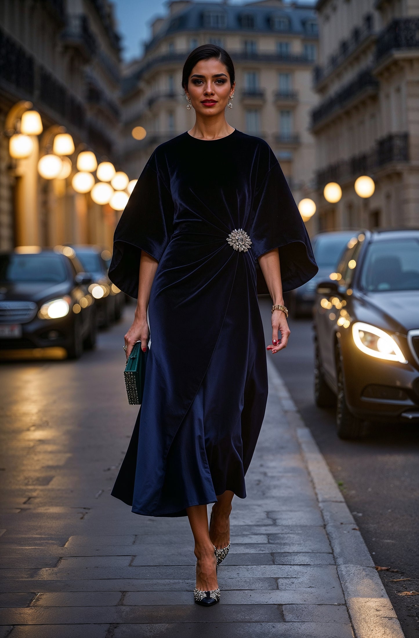 Lumière Velvet Dress in Blue (limited edition)