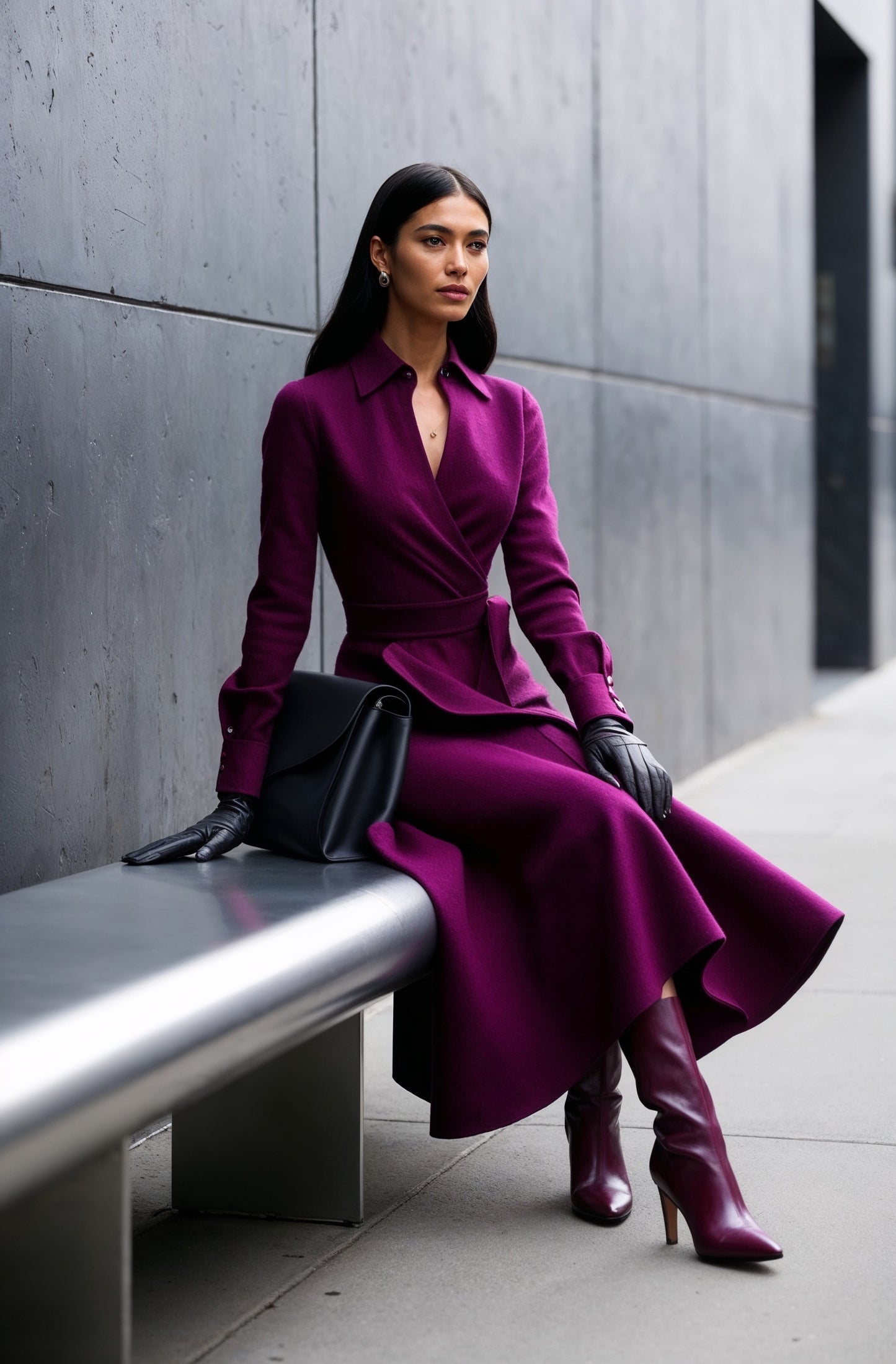 The Lexington Dress in Violet