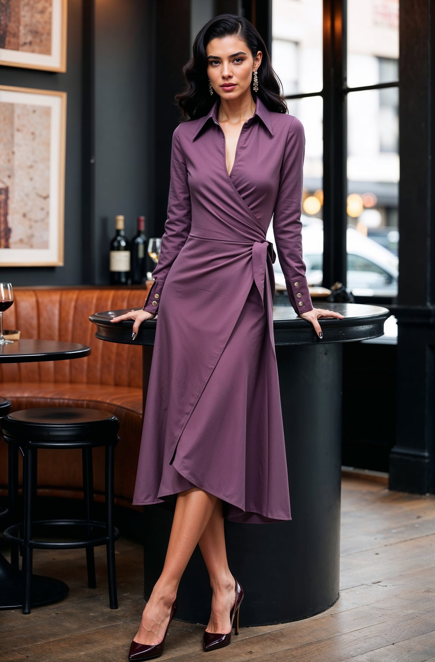 The Lexington Dress in Mauve